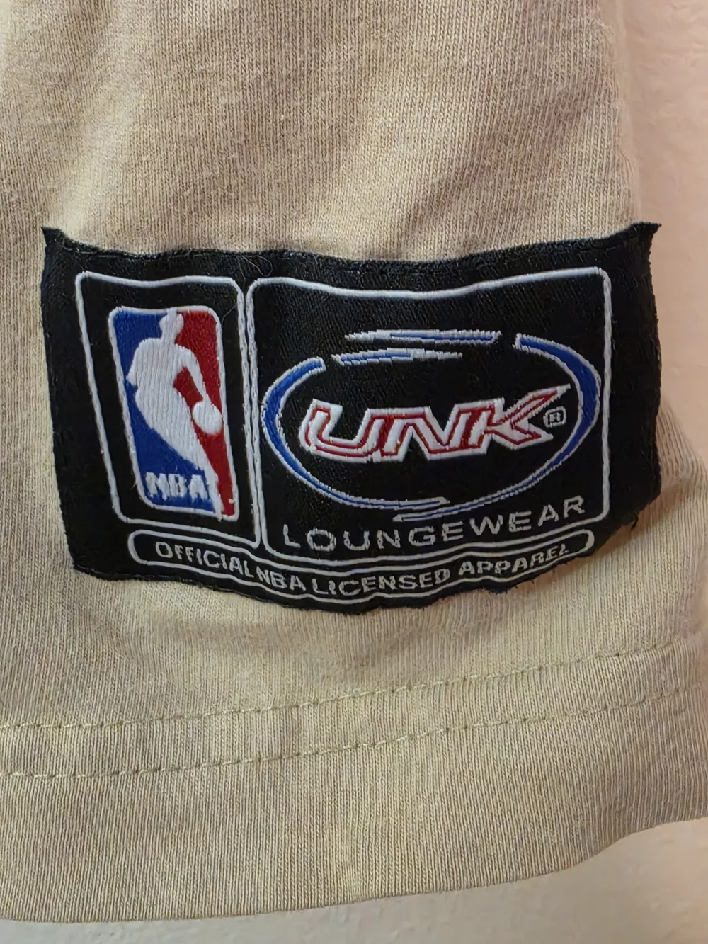 NBA Tan Short Sleeve Graphic Tee with Multicolor Logo